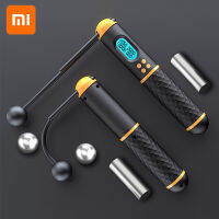 Xiaomi สมาร์ทดิจิตอลนับ Wireles กระโดดเชือกแบบพกพาผู้ชายไร้สายข้ามเชือกออกกำลังกายสำหรับการลดน้ำหนักออกกำลังกายที่บ้าน