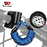 【cw】 WEST BIKING MTB Bicycle Mini Bike Anti-Theft Alloy Cable Lock For Helmet Bag Motorcycle Parts With Two Keys 【hot】