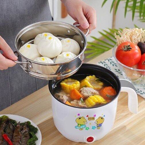 หม้อไฟฟ้าขนาดเล็ก-mini-electric-pot-หม้อไฟฟ้า-เทปล่อน-คละสี-หม้อไฟฟ้าอเนกประสงค์-หม้อไฟฟ้ามินิ-หม้อทอด-หุง-ต้ม-อุ่น-ผัด-ล้างทำความสะอาดง่าย-หม้อเด็กหอ-หม้อต้มไฟฟ้า-หม้อต้มอเนกประสงค์-multi-function-el