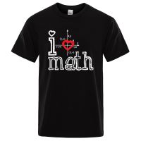 Logo Printing T Shirts Mens I Love Math Loose Tees 2022 Newest Creative Mathematical Gildan