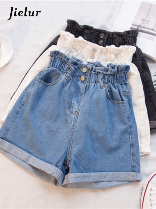 jielur-summer-black-women-denim-shorts-women-s-5xl-harem-ruffled-white-blue-high-waisted-shorts-female-elastic-short-jeans