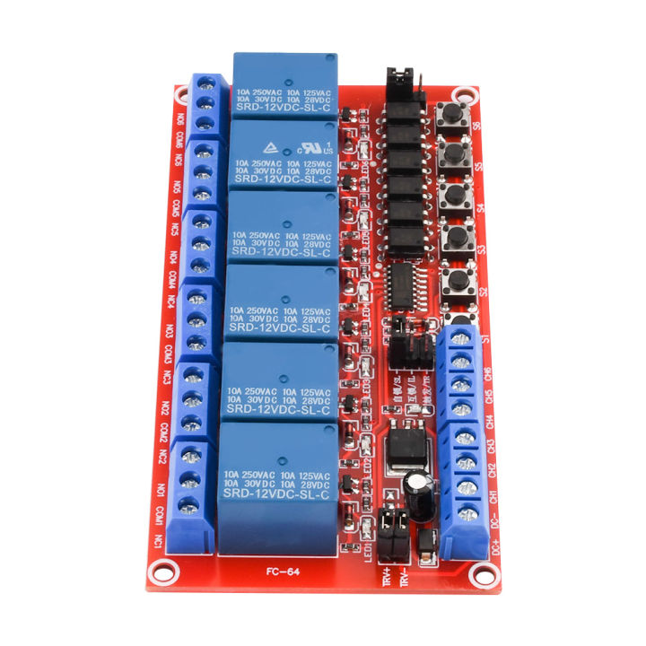 โมดูลรีเลย์6ช่อง5โวลต์12โวลต์24โวลต์โมดูลรีเลย์คณะกรรมการโล่ด้วย-optocoupler-สนับสนุนทริกเกอร์ระดับสูงและต่ำสำหรับ-a-rduino