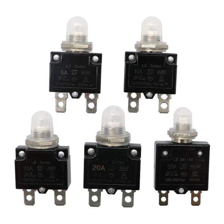 10A/15A/20A/30A Push Button Resettable Thermal Circuit Breaker Overload