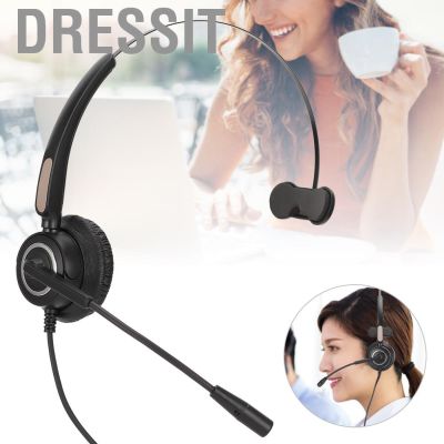 Dressit H500-VA ABS Telephone Operator Headset Adjustable Service Earphone Comfortable Communication Headphone