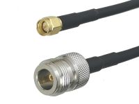 1Pcs RG58 N Female Jack to SMA Male Plug Connector RF Coaxial Jumper Pigtail Cable For Radio Antenna 6inch 50M