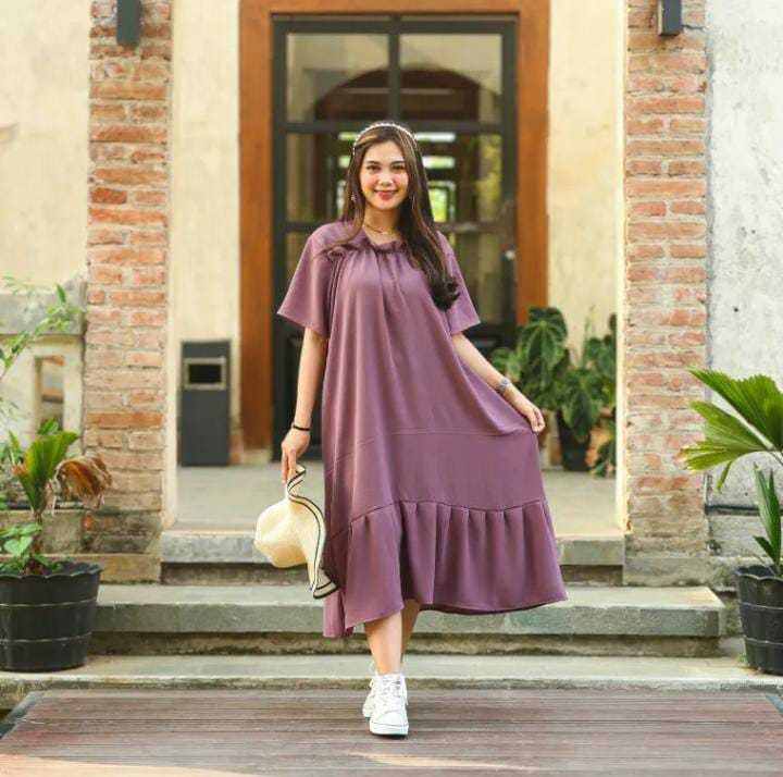 Promo Cuci Gudang Dress Crinkle Laura Daster Fuji Korean Style Dress