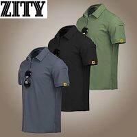 zhouyiping ZITY เสื้อโปโลผู้ชาย Mens โพลีเอสเตอร์เสื้อโปโลผู้ชายปริมาณสูง Turn Down Collar เสื้อโปโล Size