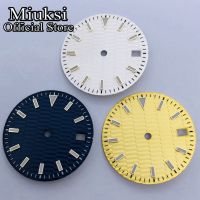 hot【DT】 Miuksi 29mm black white gold dial luminous watch fit NH35 movement