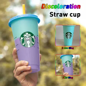 Plastic Reusable Cold Cup with Lid & Straw - 24 fl oz: Starbucks Coffee  Company