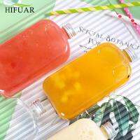 HIFUAR คริสต์มาสปีใหม่ Botol Minuman แบนสำหรับสัตว์เลี้ยงนำมาใช้ใหม่/ใช้แล้วทิ้งเกรด Bpa ฟรีปาร์ตี้ครัวแก้วเอนไซม์5ชิ้น