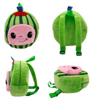 2styles JOJO Cocomelon Plush Toy Doll Cute Cocomelon JJ Backpack Soft Watermelon Plush Backpack Birthday Gift For Children