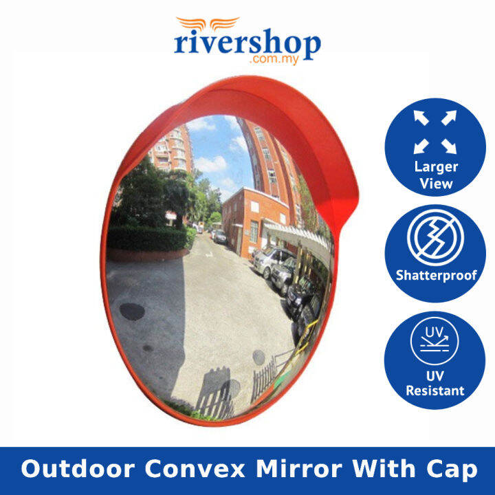 800mm Outdoor Convex Mirror With Cap/ Traffic Mirror Traffic Parking Mirror Cermin