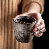 CHANSHOVA 145ml Chinese retro Handmade Kiln change texture High temperature firing Ceramic teacup coffee cup Porcelain H002