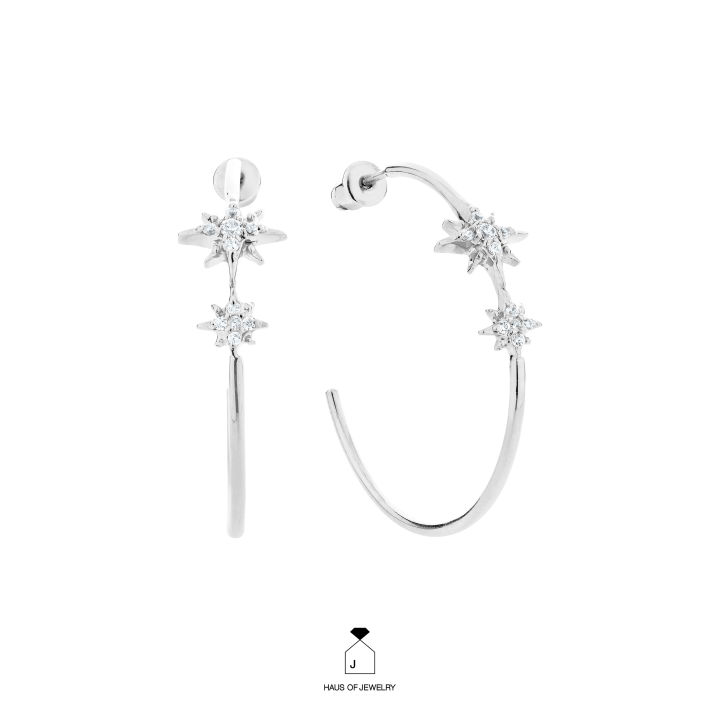 haus-of-jewelry-celestial-hoop-earrings-ต่างหูเงินแท้-ประดับเพชรคิวบิกเซอร์โคเนีย-cubic-zirconia
