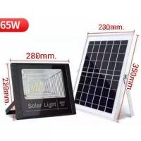 โคมไฟโซล่าเซลล์ 65W Solar Light จอแสดง ดิจิตอล สปอร์ตไลท์ แท้จาก โคมไฟพลังงานแสงอาทิตย์ แผงโซล่า ไฟโซล่า ไฟสนาม 059