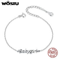 WOSTU New Arrival Authentic 925 Sterling Silver Baby Firl Chain Adjustable celet Women Party Fine Fashion Jewelry Gift Making