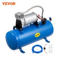 【CW】VEVOR 120 150 PSI 12V DC Onboard Air Horn Compressor System Kit Suitable for Truck Cars SUV Boat Tractor RV Off-Road Vehicle