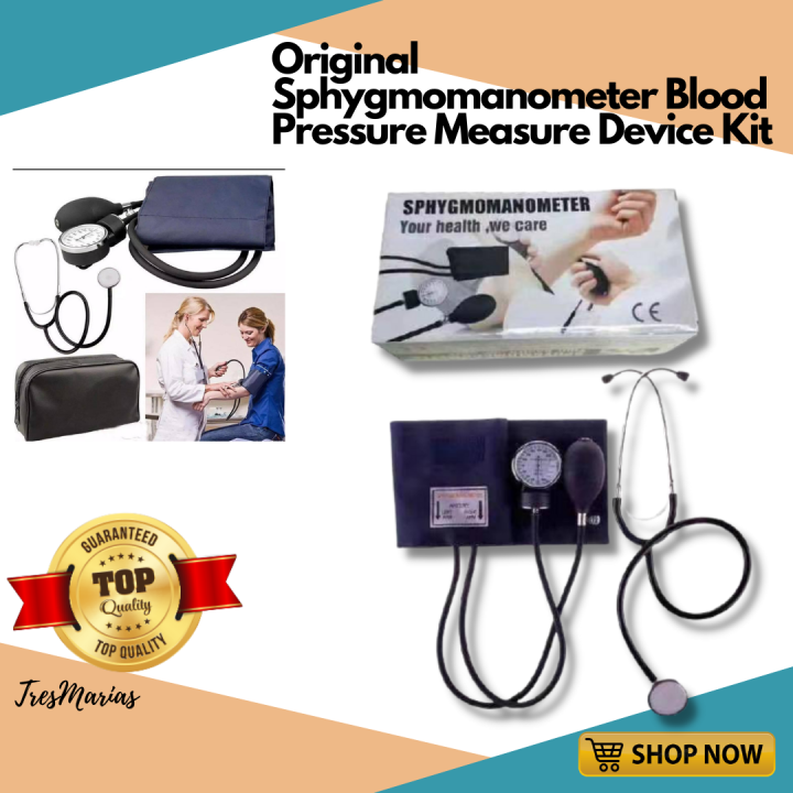 Sphygmomanometer Blood Pressure Measure Device Kit Cuff Stethoscope