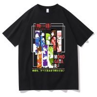 Kaus Gambar Cetak Grafis Seri Monogatari Anime Kaus Imut Ukuran Besar Pria Wanita Lengan Pendek Kaus Longgar Kasual Uniseks S-4XL-5XL-6XL