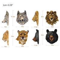 3D Animal Head Wall Hanging Resin Decoration Wolf Tiger Leopard Lion Bear Mural Wildlife Sculpture Figurines Sculptures decor