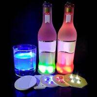 【CC】 Bottle Stickers Lights Coaster with Flashing Atmosphere for Bar Wedding Cocktail Cups Vase Lamps