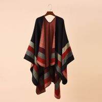 2022 New Fashion Winter Warm Plaid Ponchos And Capes For Women Oversized Shawls and Wraps Cashmere Pashmina Female Bufanda Mujer2023