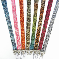 1 PC Leopard Key Lanyard ID Badge Holders Animal Phone Neck Straps With Key Ring ！