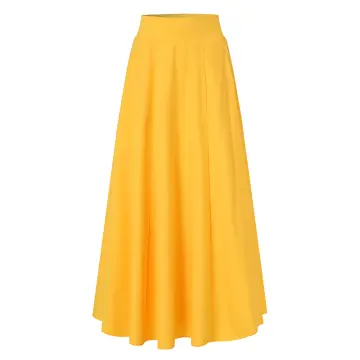 womens solid color maxi skirts