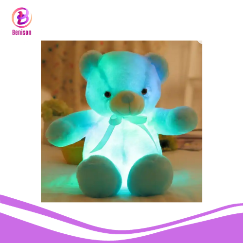 Benison Light up Plush Teddy Bear, Colorful Glowing LED Teddy Bear