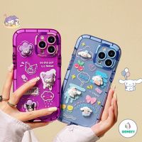 เคสโทรศัพท์ส่องสว่างที่เข้ากันได้กับ IPhone 11 14 12 13 Pro Max เรืองแสงนีออนใส TPU ที่ปิดหลังโทรศัพท์มือถือ