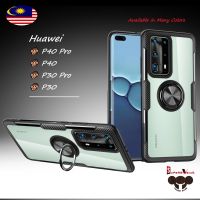 Huawei P40 / P40 Pro P30 / P30 Pro Arcylic PC แหวนขาตั้งรถ เคสโทรศัพท์ hj