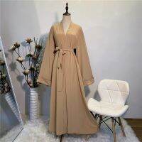 Hot Sell Simple muslim Dress Smooth Silky Elegant pure color Long Muslim Dresses Women Modest Wear Clothing EID robes