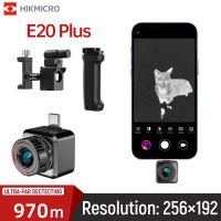 HIKMICRO กล้องความร้อน E20 Plus กลางแจ้งเครื่องตรวจจับการล่าสัตว์ Monocular โทรศัพท์มือถือประเภท C เลเซอร์52HZ สร้างภาพจากอุณหภูมิ Imager