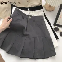 【CC】 Pleated Skirts Waist Korean All-match College Temperament Ulzzang Fashion Ins