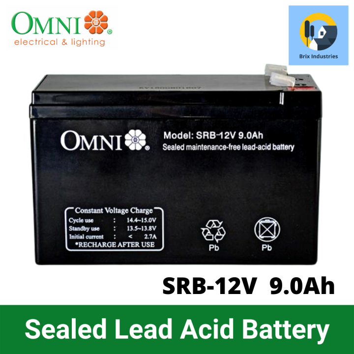 Omni Sealed Rechargeable Battery Sealed Lead Acid Battery 12V 9Ah SRB 12V 9 0Ah Lazada PH