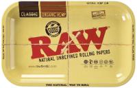 ถาดโรล Raw Classic Metal Rolling Tray Small 11 x 7 Inch ถาดเหล็กขอบสูง  ช่วยรักษาความสะอาด