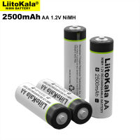 4-50PCS Liitokala 1.2V AA 2500MAh Ni-MH แบตเตอรี่แบบชาร์จไฟได้สำหรับปืนอุณหภูมิรีโมทคอนลเมาส์ของเล่นแบตเตอรี่