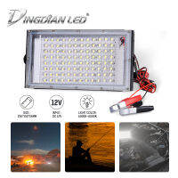 DINGDIAN LED DC12Vจระเข้คลิปไฟLEDกลางแจ้งFloodLightกันน้ำ 50 วัตต์ 100 วัตต์ 6500 พันเย็นสีขาวนำสปอตไลSuper Brightสปอตไลสำหรับสวน,ลาน,ตลาดกลางคืน