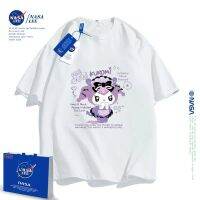 Nasa Kuromi เสื้อยืดเด็กผู้หญิงแขนสั้นผ้าฝ้ายบริสุทธิ์,เสื้อผู้ปกครอง-เด็กชุดหน้าร้อนผู้หญิงชุดเด็กขนาดกลางเสื้อผ้าเด็กสวมใส่ลูกสาวแม่