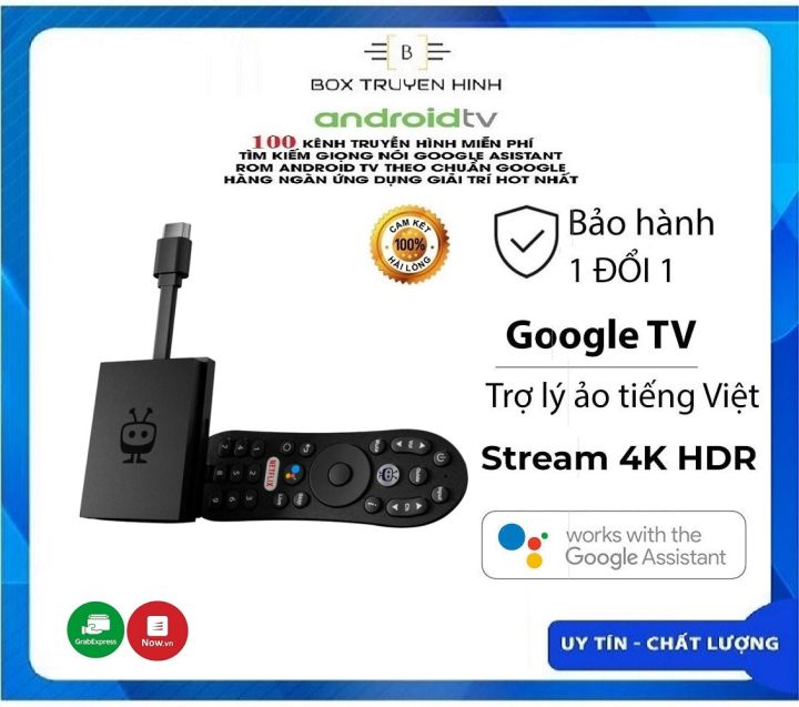 Android TV Box TiVo Stream 4K Android TV 10 Google CE, Netflix 4K, remote  tìm kiếm giọng nói tiếng Việt, nhập khẩu Mỹ 