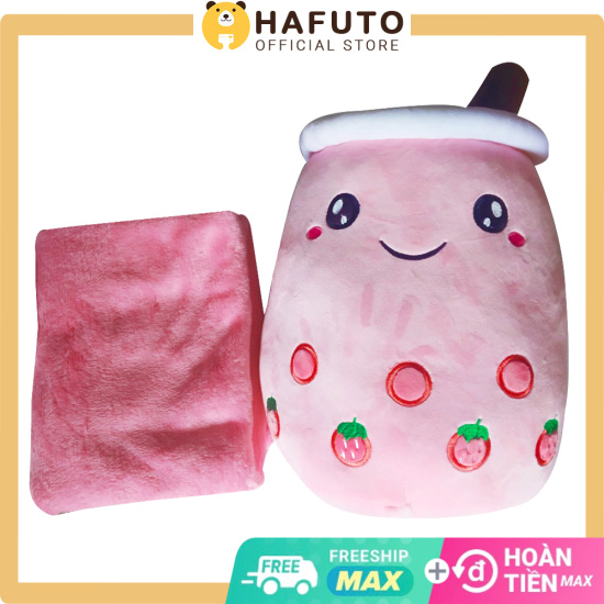 Pillow blanket 3 in 1 tea milk hafuto - ảnh sản phẩm 1