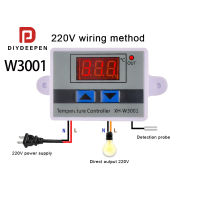 XH-W3001 W3001 Incubator มัลติฟังก์ชั่น 220V Digital Temperature Controller Thermostat เทอร์โมสตัทควบคุมอุณหภูมิแบบดิจิตอล การฟักไข่ พิพิธภัณฑ์สัตว์น้ำ การตรวจจับอุณหภูมิ การควบคุมอุณหภูมิสัตว์เลี้ยง ปิดเครื่องอัตโนมัติเมื่ออุณหภูมิสูงขึ้นหรือลดลง NTC