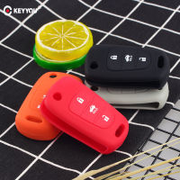 CWwartKEYYOU Silicone 3 Button Flip Remote Key Fob Case Cover For for Kia K2 K5 Pro Ceed HY 20 i 30 i 40 SANTA Car Key Cover