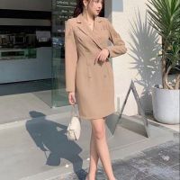 P006-004 PIMNADACLOSET - Embroidery Long Sleeve Tailor Dress