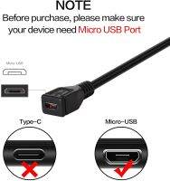 Xiao 25เซนติเมตร USB 2.0 Micro 5ขา5จุดหญิงหญิงซ็อกเก็ตสั้นขยายอะแดปเตอร์เคเบิ้ล