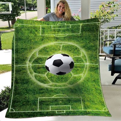 （in stock）3D football sports pattern throwing blanket, children and adults bedding, warm bed travel blanket（Can send pictures for customization）