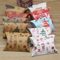 Christmas pillow shape packing box candy box gift box wedding gift packing box10pcs