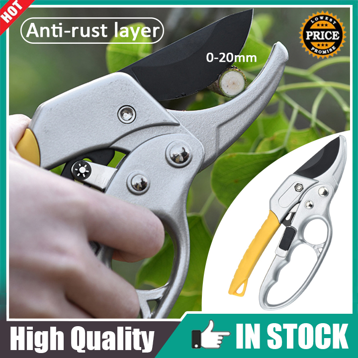 Hand Pruners Ratchet Garden Scissors Shears Heavy Duty Professional For Clippers 