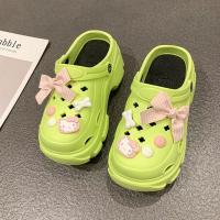 nuengg_shoes รองเท้าแตะผู้หญิง รองเท้าหัวโตแตะพื้นหนา มี3สี เพิ่มความสูง มีตัวติดรองเท้า รัดส้น #sy150