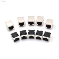 ✷ 10Pcs/set RJ45 Network Ethernet 8P 8C Female Socket Connectors 8Pin PCB Mount RJ45 8P8C Single Network Port